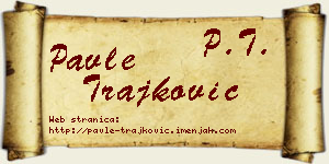 Pavle Trajković vizit kartica